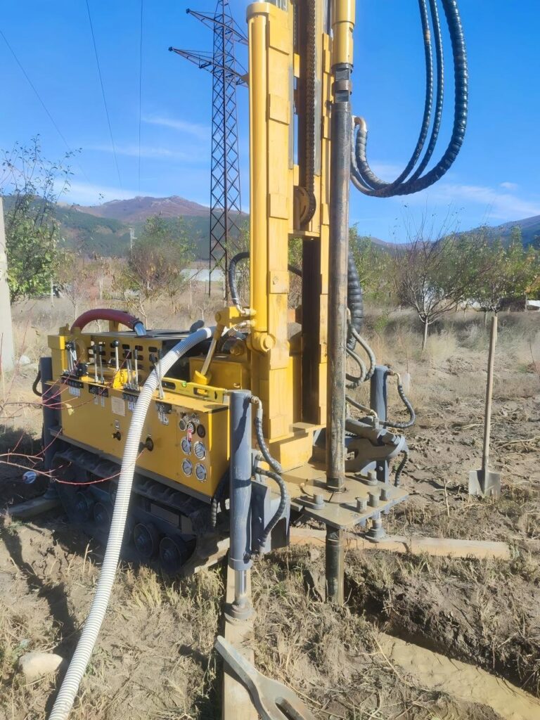 HY150S water well drilling rig working on site for water borehole project