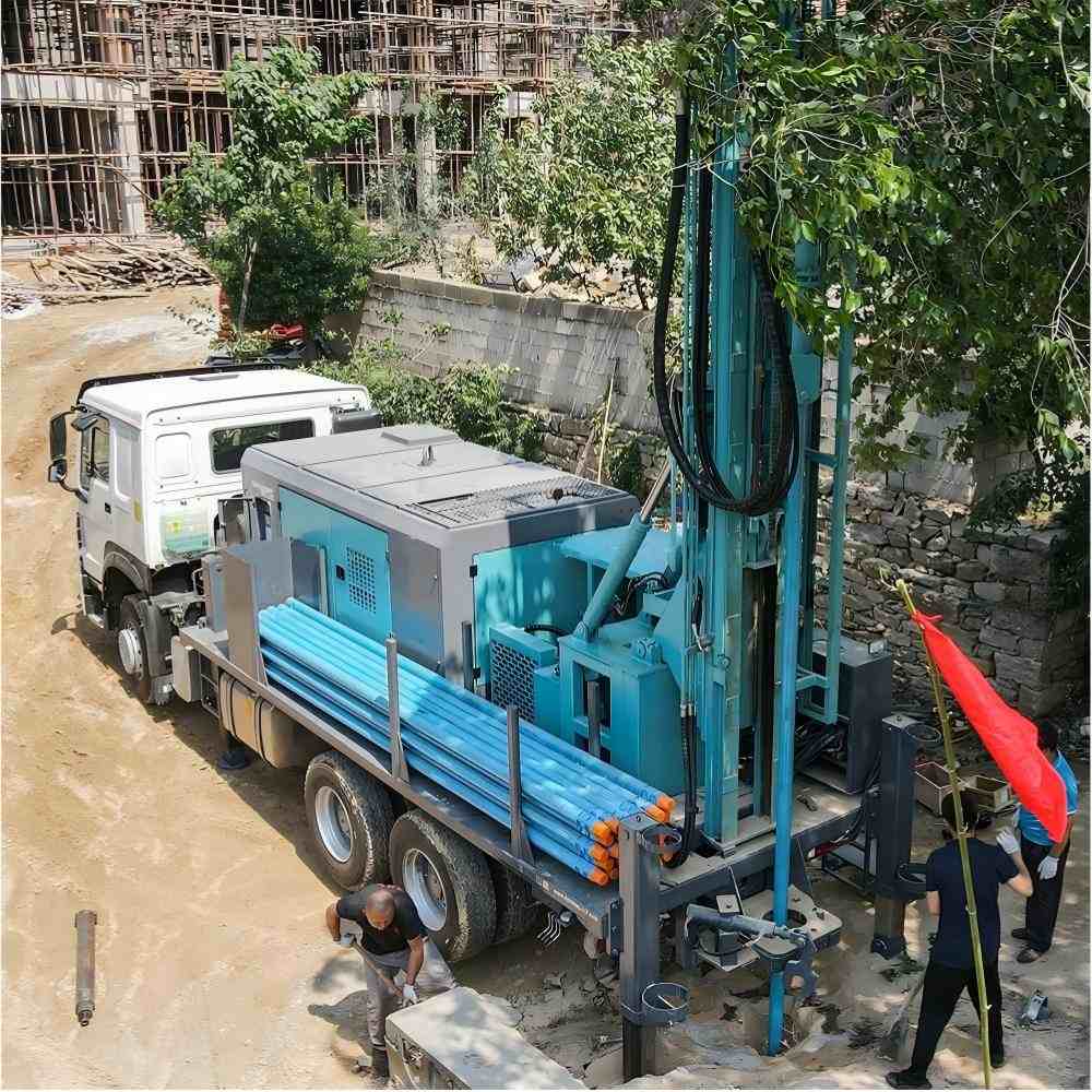 water drilling machine on‑site drilling operation