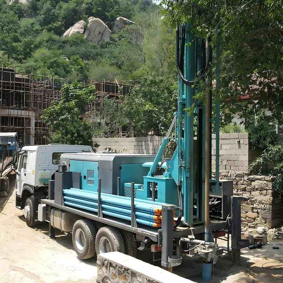 truck‑mounted water well drill rig field display