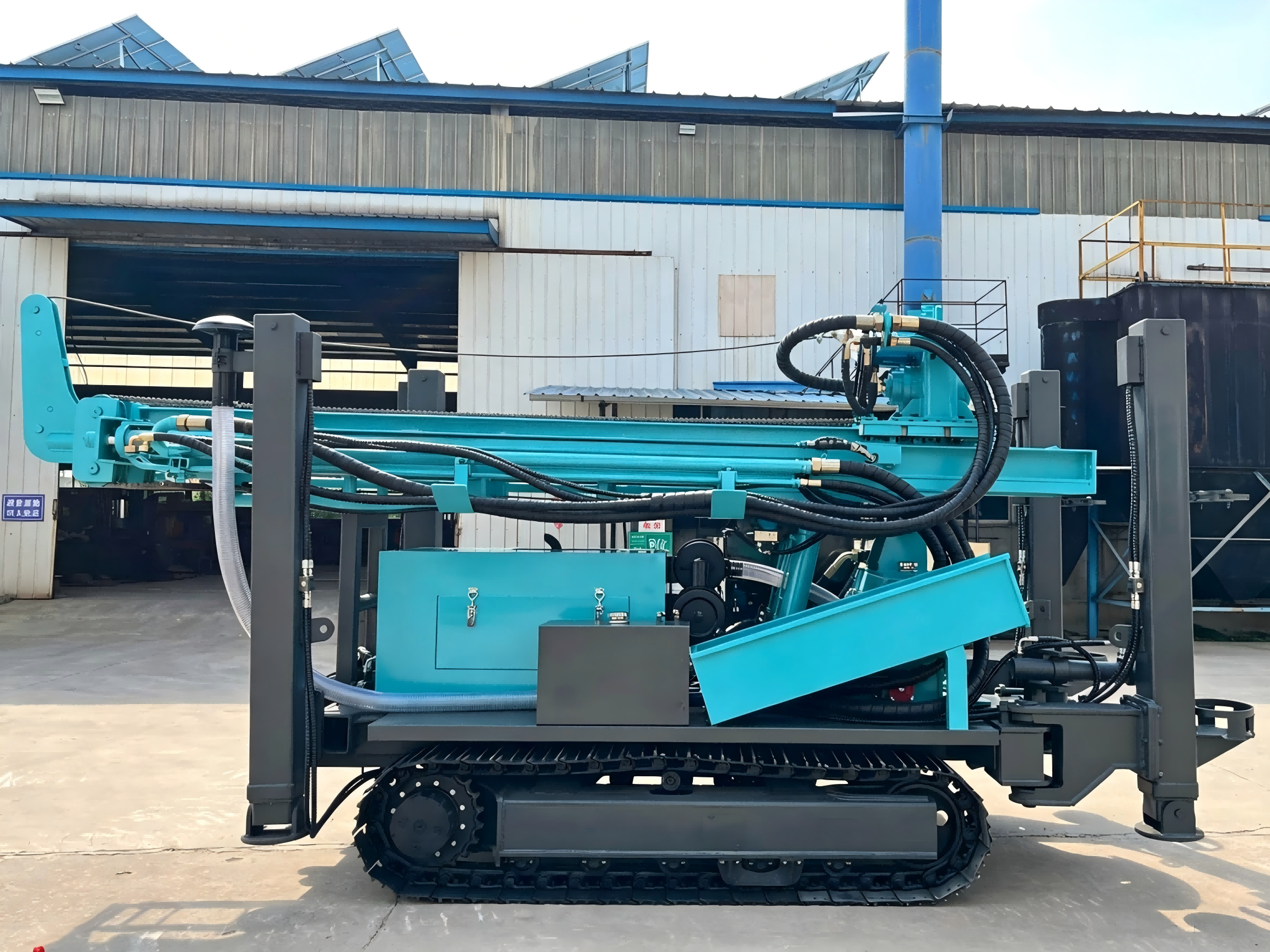 Multifunctional HY450 deep borehole drilling rig for industrial and farmland water wells