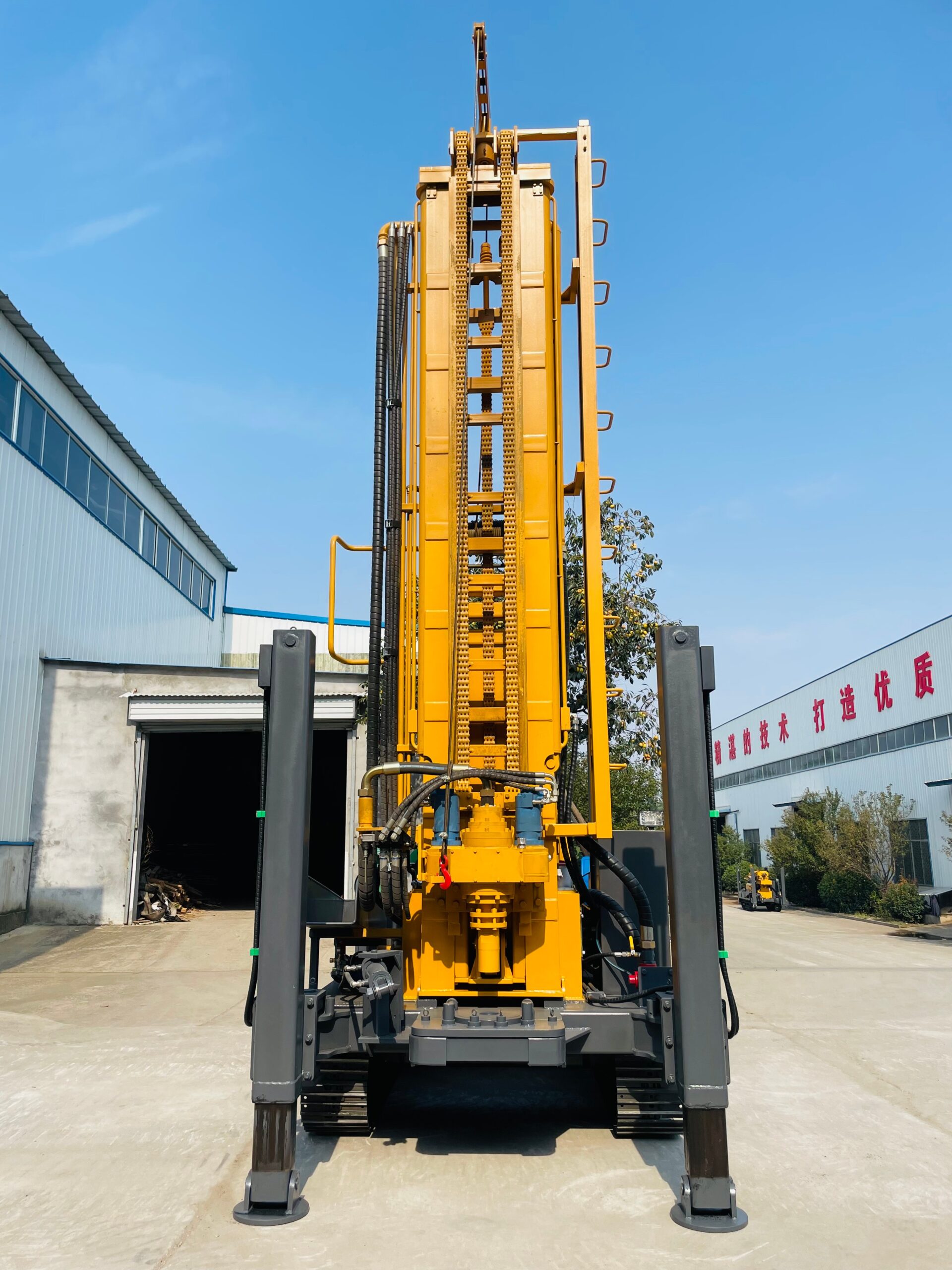 HY500 water well drilling rig telescopic tower detail