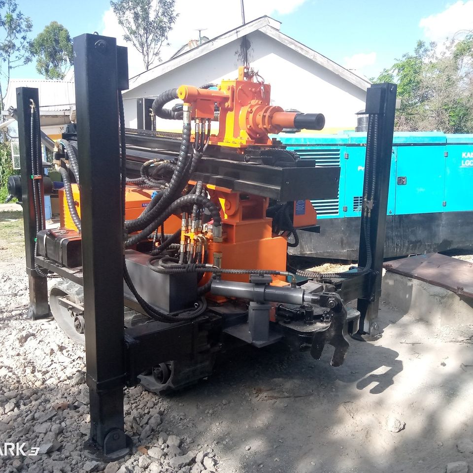 HY180 180m crawler water well drilling rig unit for hard rock borehole drilling
