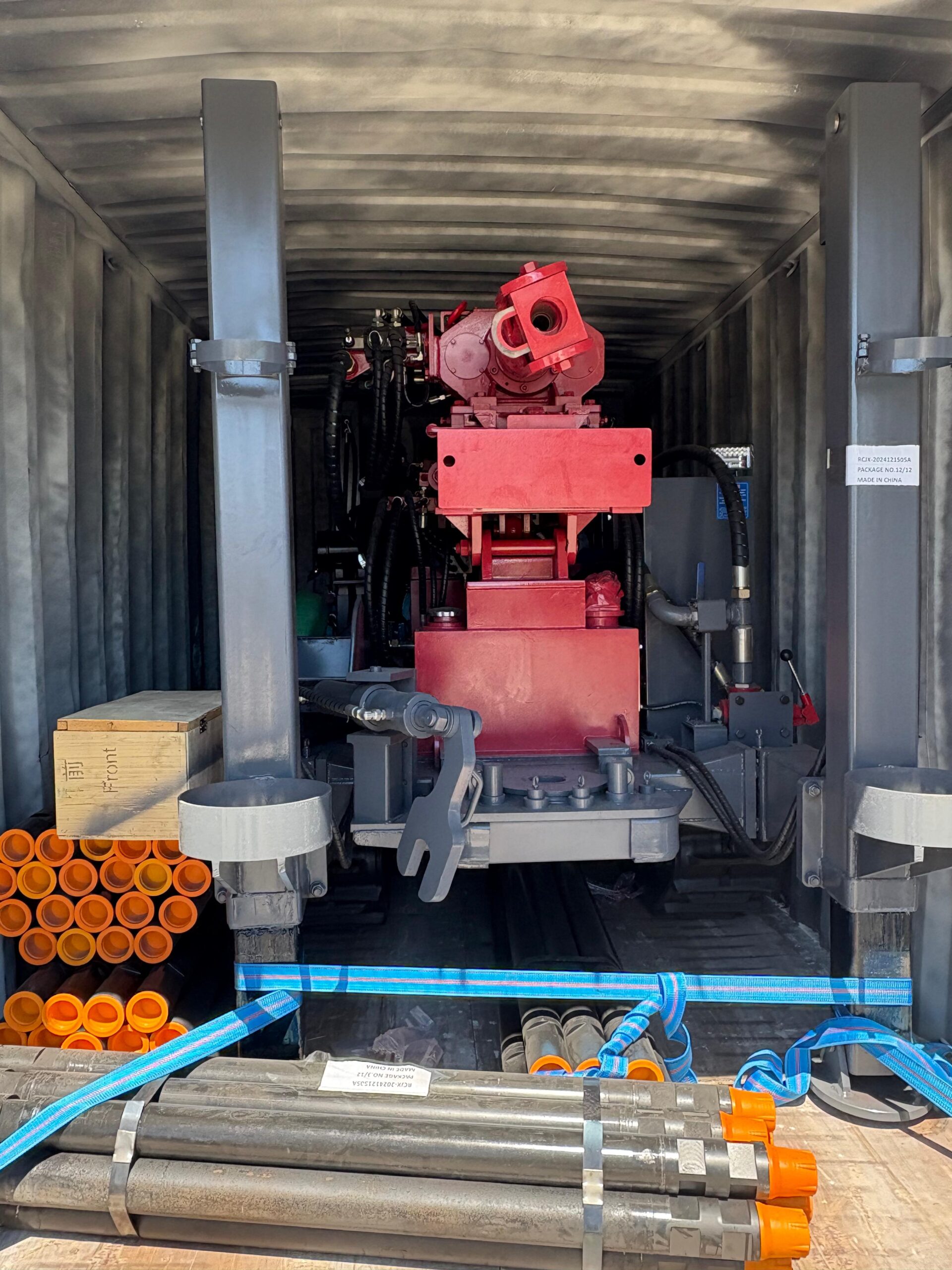 HY350 350m crawler water well drilling rig container loading for export